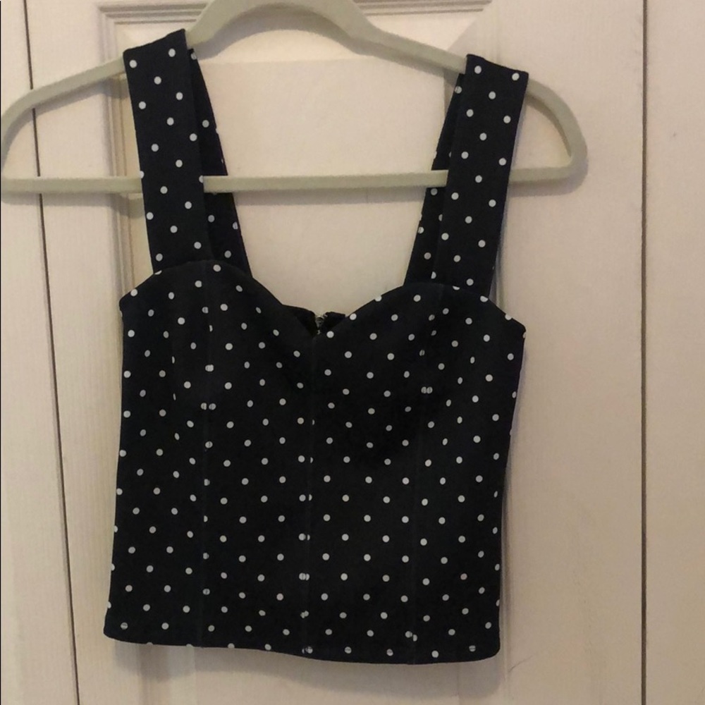 Bar III Polka Dot crop top